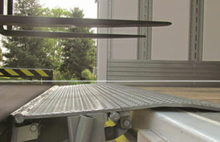 loading dock ramps shown from dock to ground ramp