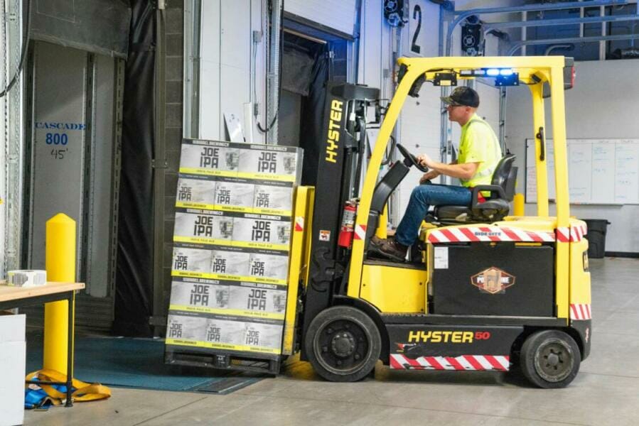 Forklift loading materials | dock leveler and more